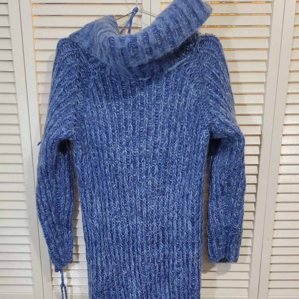 Mohair wool hand knit catsuit cowl mens medium